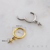 DANGLE CZ NORTHERN STAR SEPTUM HINGED SEGMENT HOOP RING 316L SURGICAL STEEL DANGLE CZ NORTHERN STAR SEPTUM HINGED SEGMENT HOOP RING 316L SURGICAL STEEL